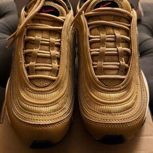 Size 6.5W Nike Air Max 97 OG QS Metallic Gold “Golden Bullet